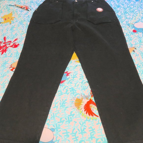 90s VTG Deadstock Hoodwear Wide Baggy Loose Fit Jean Old School NWT Street Black